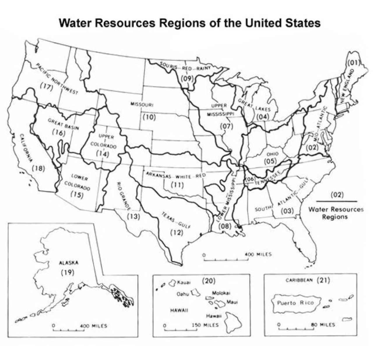 Водные ресурсы сша карта