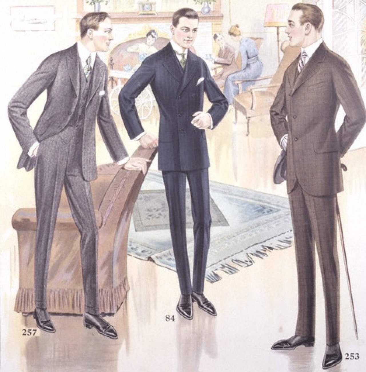 Men's suits: 1950s  Fashion and Decor: A Cultural History