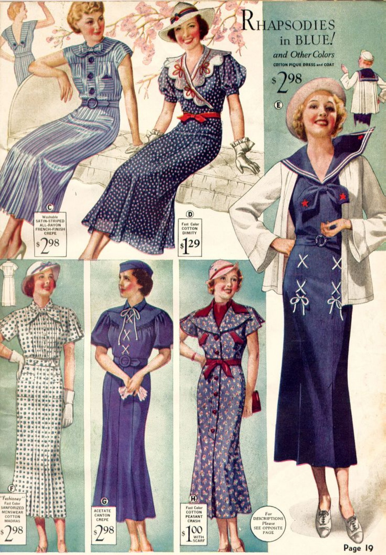 Womens fashion from the 1920s by designer Augusta Bernard