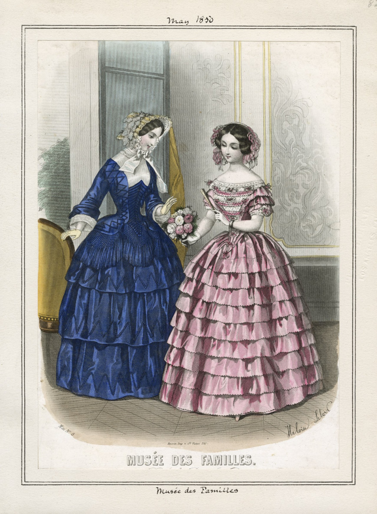 1850s and 1860s Evening dresses